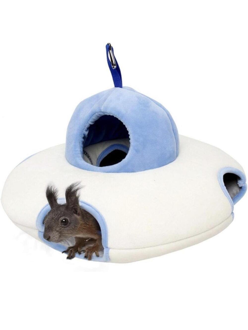 Small Pet Hamster & Mice Hanging UFO Bed – Cozy Nester House for Rodents, New